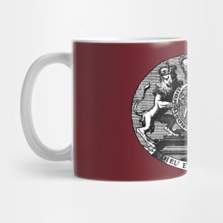 Engraving 1728 British Royal Coat of Arms Mug